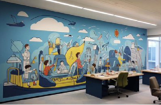 嘉善办公室墙绘的特点。