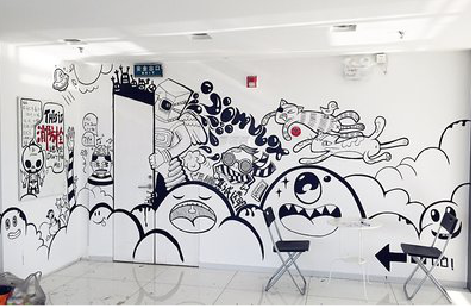 嘉善手绘墙并非传统涂鸦。